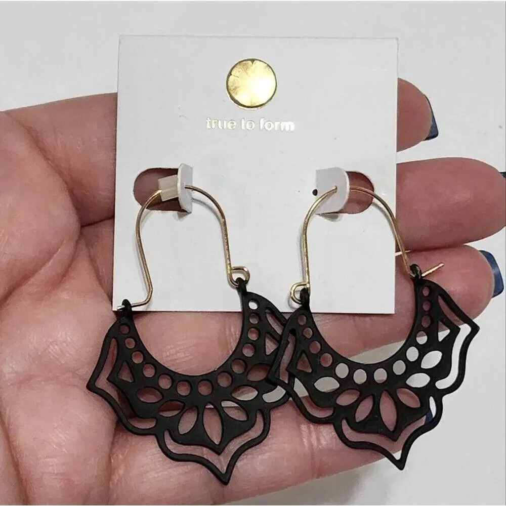 True to Form filigree hoop earrings new!!!